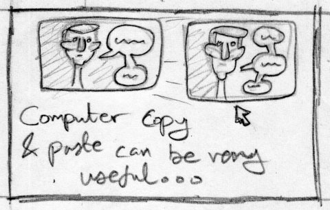 Computer copy and paste can be very useful...