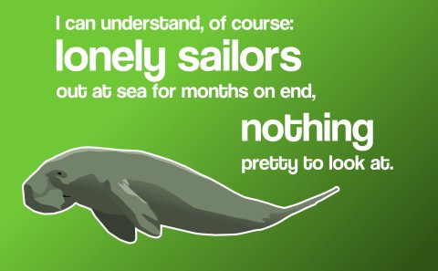 I can understand, of course; lonely sailors out at sea for months on end, nothing pretty in sight.