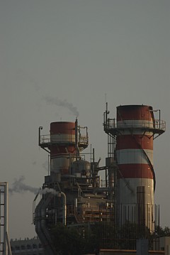 Exhaust stack of a power station in Ajman - Before Exhaust stack of a power station in Ajman - Before