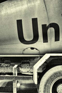 Close up of a cement mixer - after Close up of a cement mixer - after