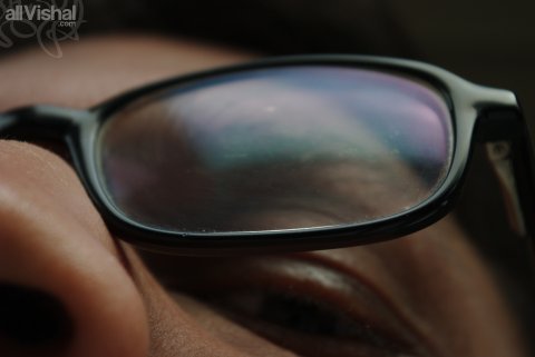 My glasses and my cavernous nostril