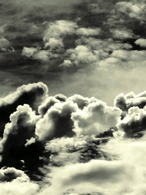 A bank of thick clouds over Bengaluru in black & white A bank of thick clouds over Bengaluru in black & white