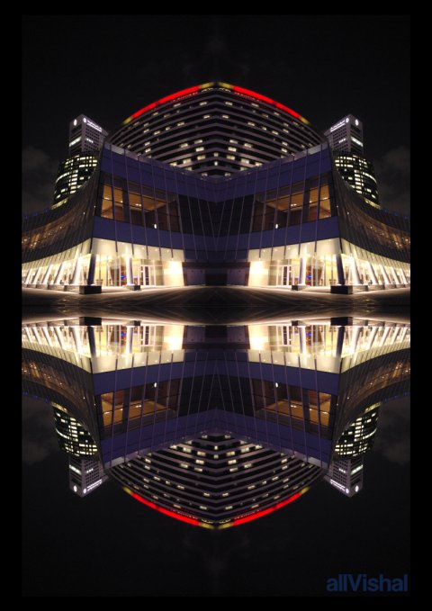 Photo art of a space ship-like thing created from a picture of Festival City