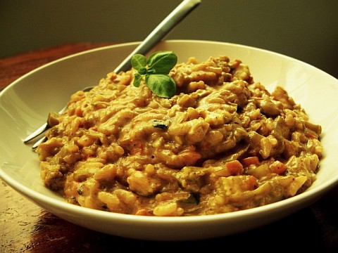 thai green curry risotto