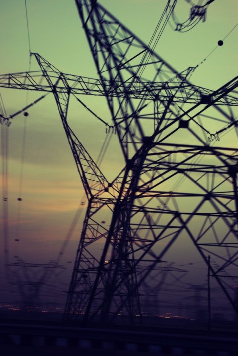 Power lines, Nad al Sheba