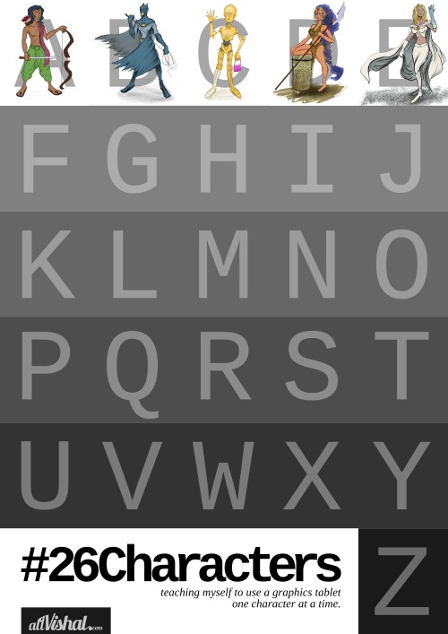 #26characters a-e complete #26characters a-e complete