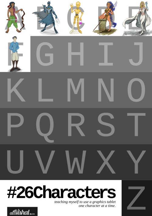 #26characters a-f complete