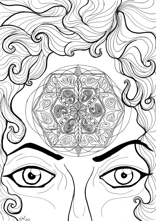 mandala bw