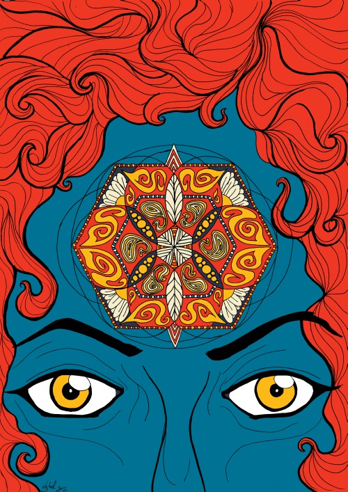 mandala flat colours