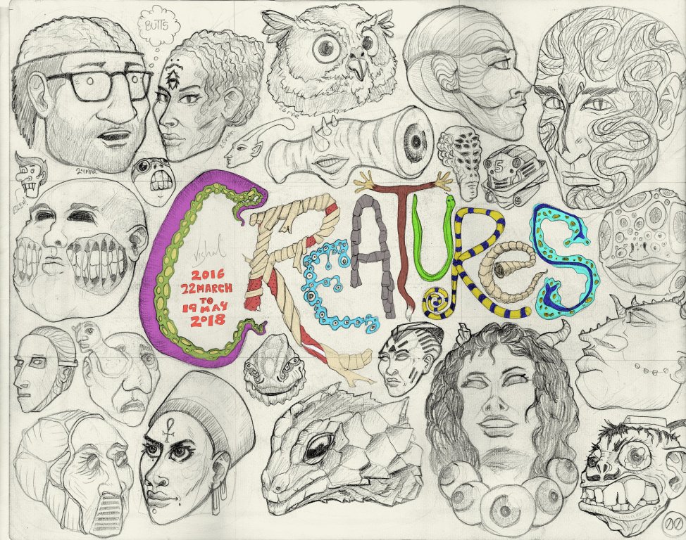 creatures coloured titlepage